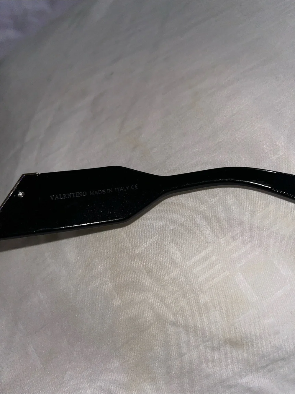 Valentino Black Sunglasses with Gold V Accent